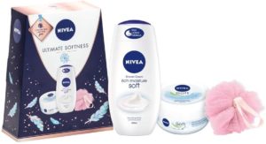 Nivea set s.g.+soft krem 200ml+hubka
