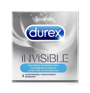 Durex kondómy 3ks-Invisible-Extra thin