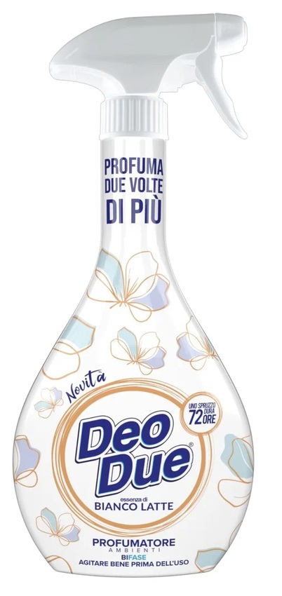8388776980750 Deo Due osviežovač parfém sprej 450ml -Bianco Latte – Obrázok 1