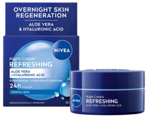 Nivea Osviežujúci nočný pleťový krém 24h Refreshing SPF 30, 50 ml